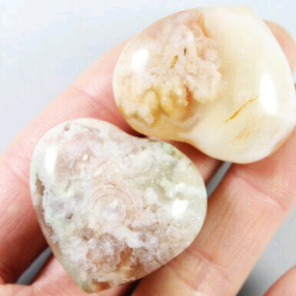 100% natural Sakura Cherry Blossom Agate Crystal NWT